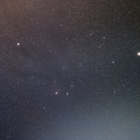 火星，土星，アンタレスの接近