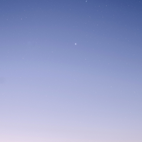 薄明に浮かぶアイソン彗星(C2012 S1 ISON)