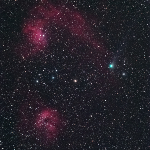 ジャック彗星(C/2014 E2)と勾玉星雲