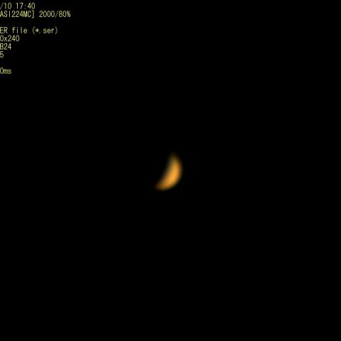 東方最大離角近くの水星