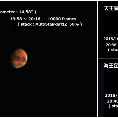 同一夜の3惑星