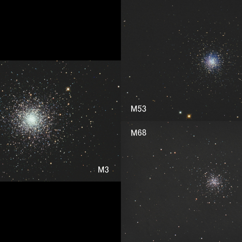 春の球状星団 M3/M53/M68
