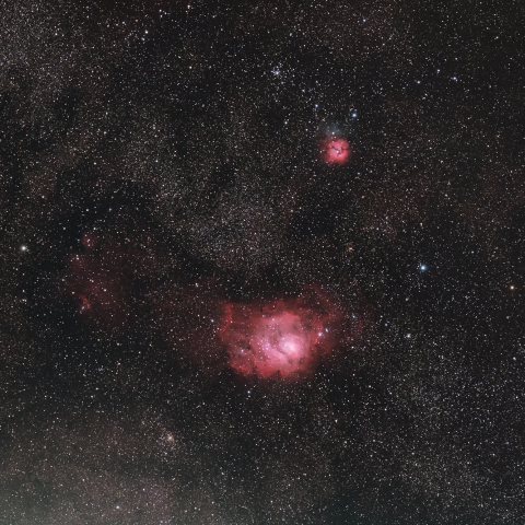 M8 干潟星雲 ／ M20 三裂星雲 