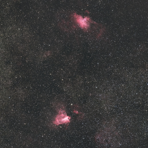 M16 わし星雲 ／ M17 オメガ星雲