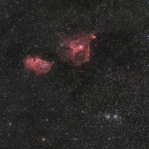 IC1805 ハート星雲 / IC1848 胎児星雲 / NGC869 NGC884 二重星団hχ