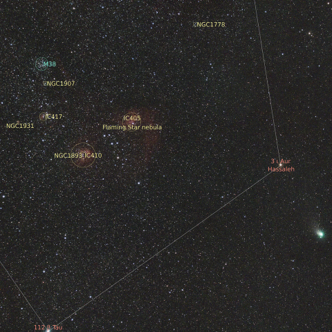 ZTF彗星とぎょしゃ座の散光星雲