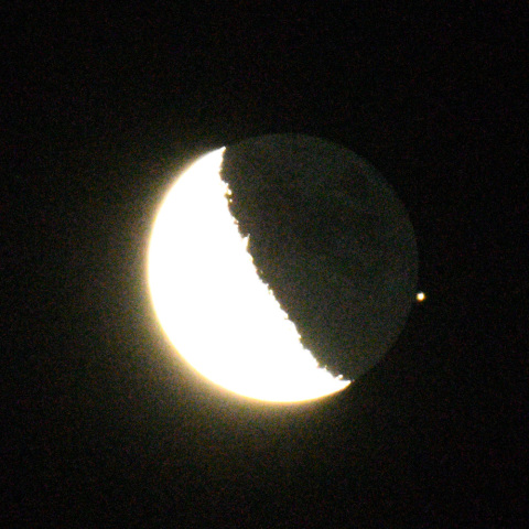 7月21日～22日の火星食（出現）