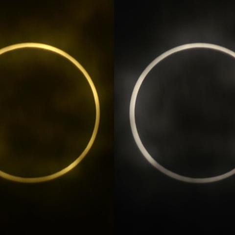 金環日食と銀環日食