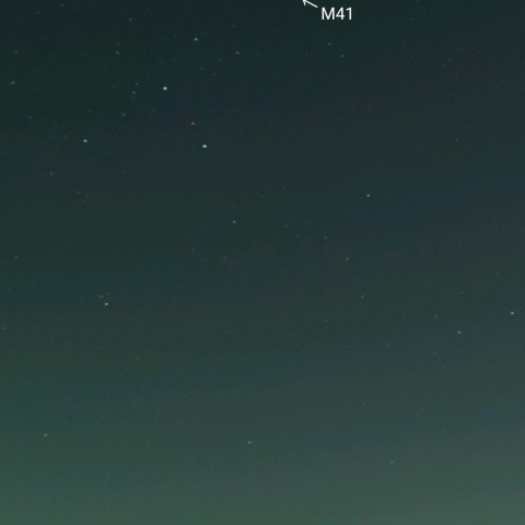 淡路島の上に見えたカノープス