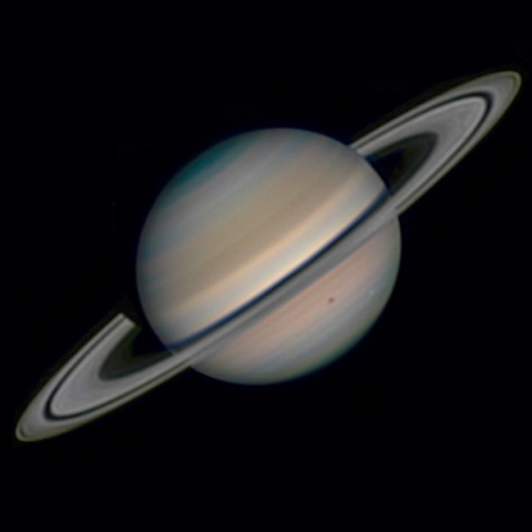 土星面を通過する衛星テティス #2