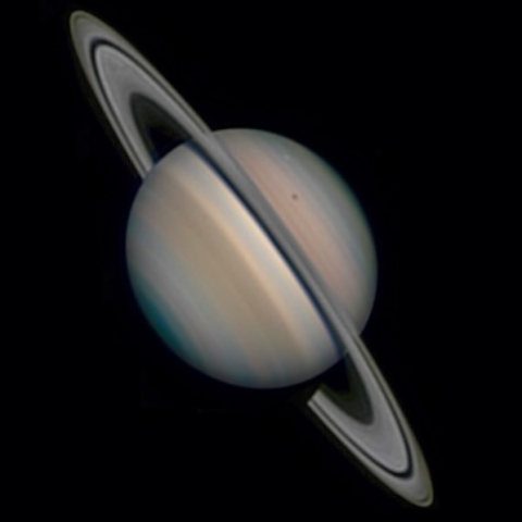 土星面を通過する衛星テティス  #2a