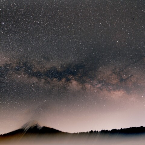 富士山と天の川