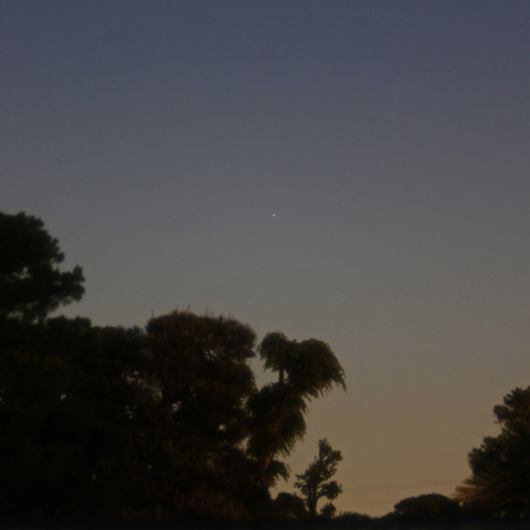 東方最大離角の水星