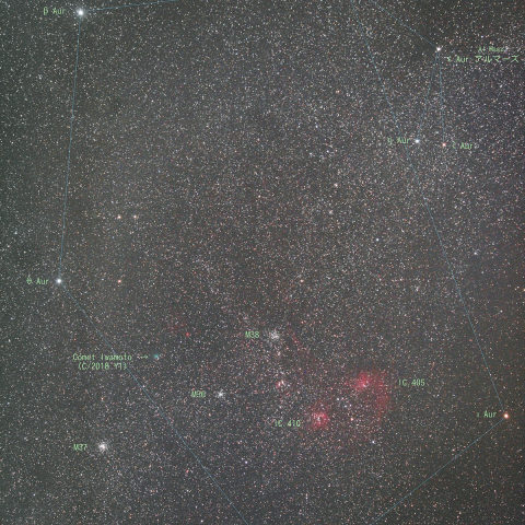 ぎょしゃ座に入った岩本彗星