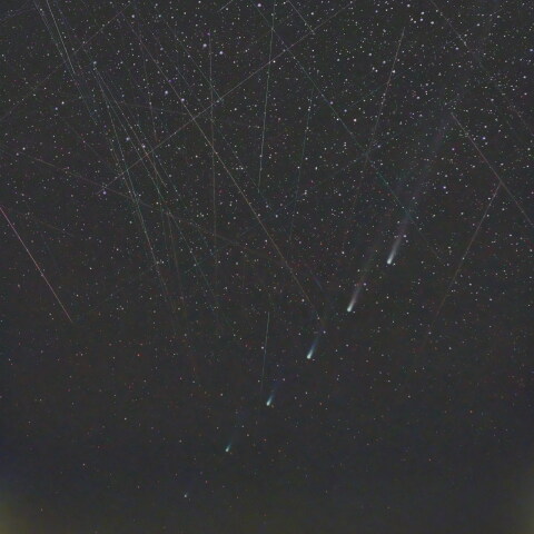 パンスターズ彗星　連続写真　再処理