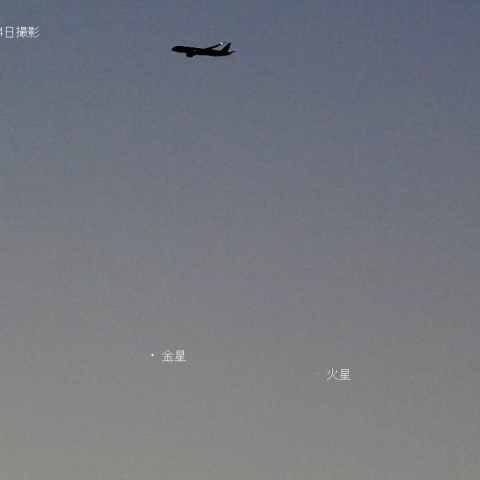 金星と火星の接近