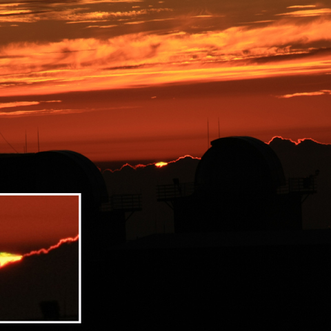 控えめなグリーンフラッシュ