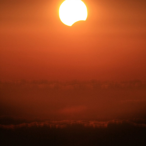 機上からの日食