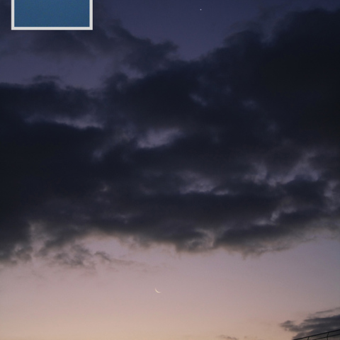 起き抜けに東の空を望む