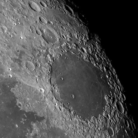 月面「危難の海」附近