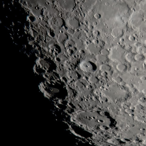 月面「クラヴィウス～ティコ」附近