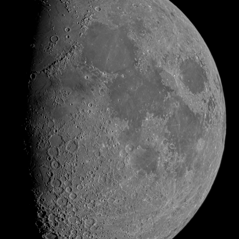 九日月(月齢8.7)・再画像処理