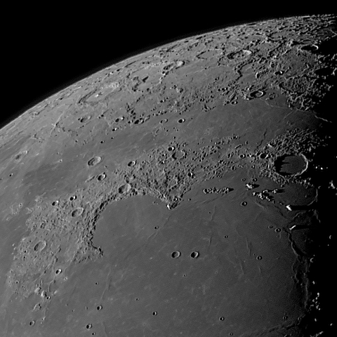 月面「月面北部」附近