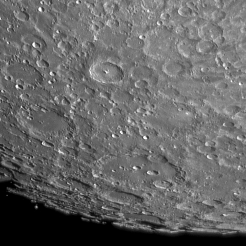 月面「クラヴィウスとティコ」附近