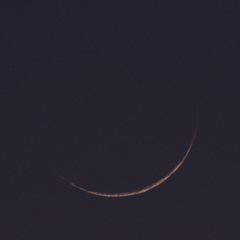 二日月(月齢1.3)