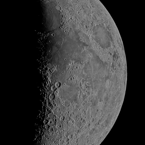 七日月(月齢6.3)・再画像処理