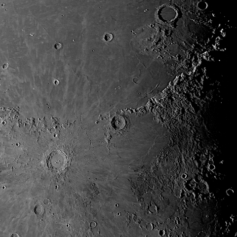 月面「コペルニクス～アペニン山脈」附近