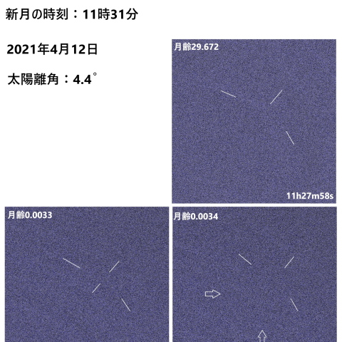 一日月(新月、月齢29.7～0.0)