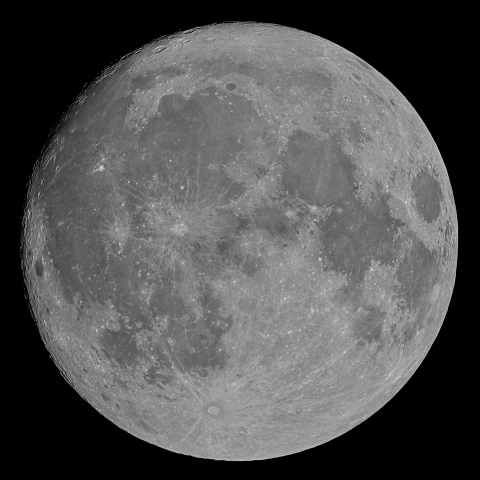 十五日月(月齢14.6)・再画像処理