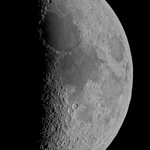 八日月(月齢7.0)