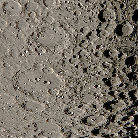 月面「ティコ～クラヴィウス～モレトス」附近