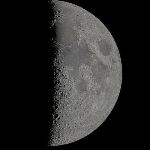 七日月(月齢6.6)・再画像処理