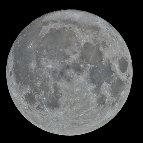 十五日月(満月、月齢14.8)・再画像処理