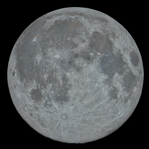 十六日月(満月、月齢15.2)・再画像処理