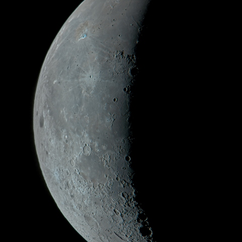 二十五日月(有明月、月齢23.7)・再画像処理