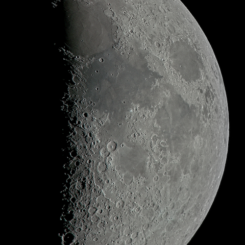 七日月(月齢6.7)・再画像処理