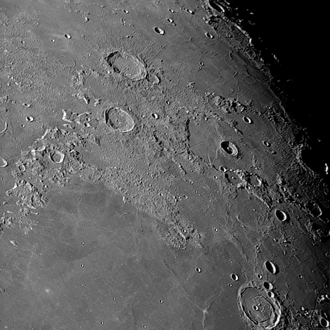 月面「アリストテレス～ビュルク」附近