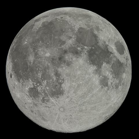 十六日月(満月、月齢15.0)