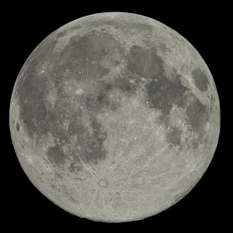 十六日月(満月、月齢15.0)・再画像処理