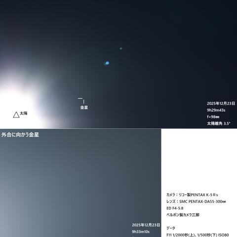 外合に向かう金星(2025.12.23)