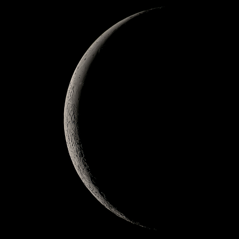二十八日月(月齢27.0)・再画像処理