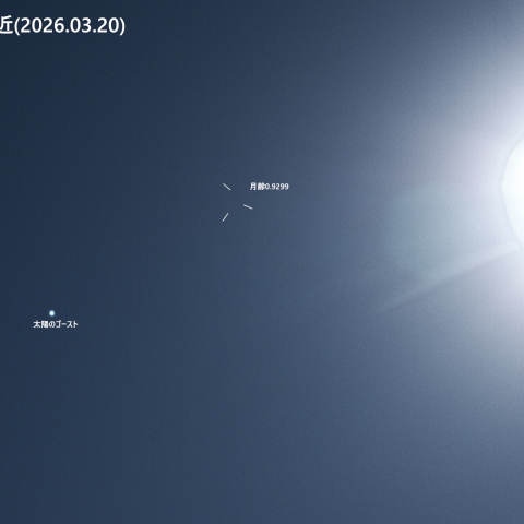 月と金星の接近(2026.03.20)・修正版