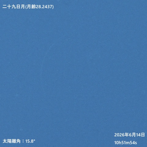 二十九日月(月齢28.2)