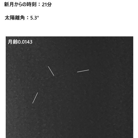 一日月(新月、月齢0.0)