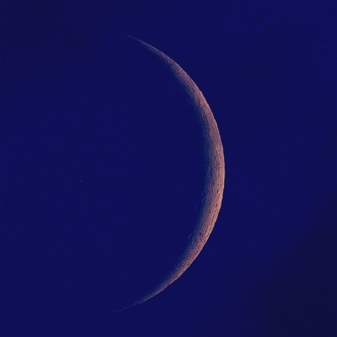 月の彩り(月齢2.32、彩度強調)・再現性確認画像