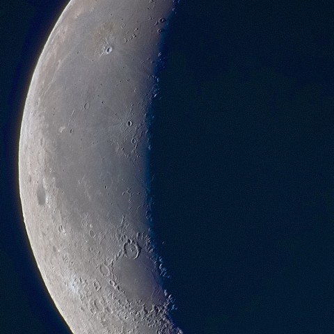 月の彩り(月齢25.13、彩度強調)・再画像処理